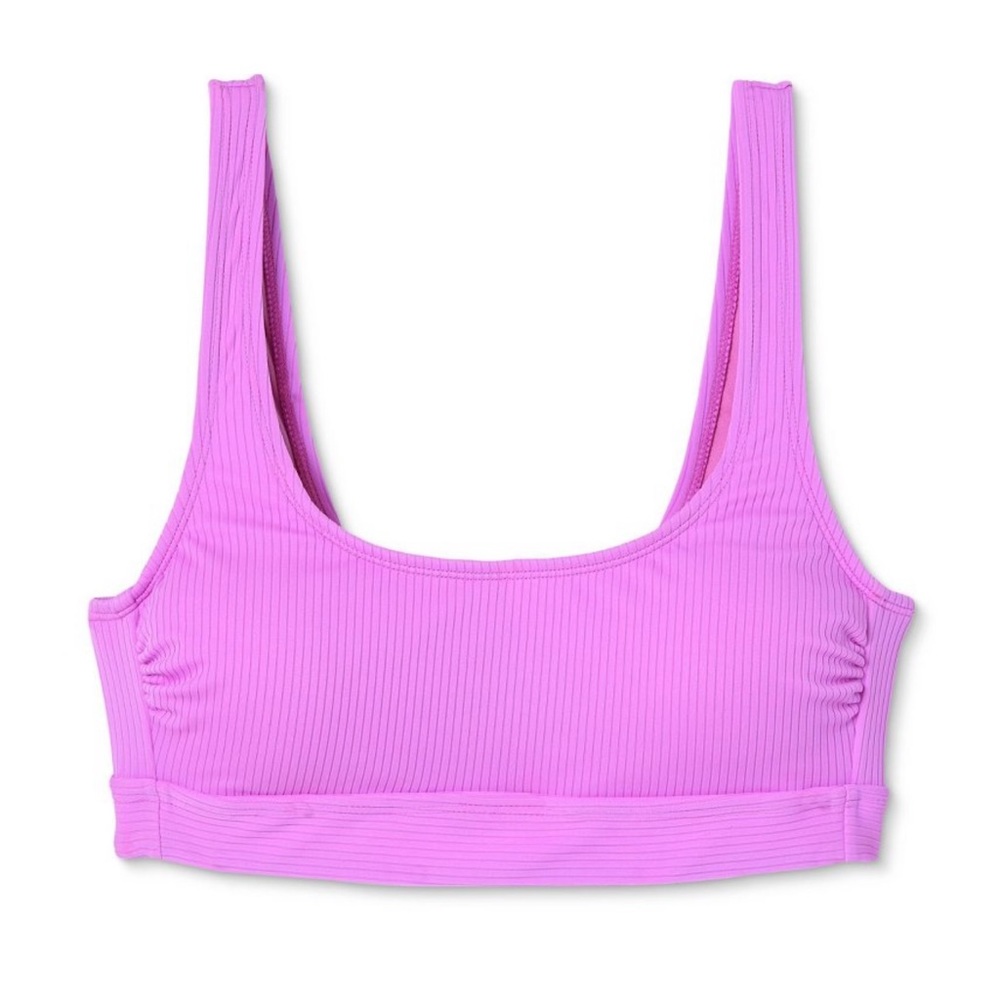 NWT Ribbed Bralette Bikini Top - Stoney Clover Lane x Target - Bright Purple L